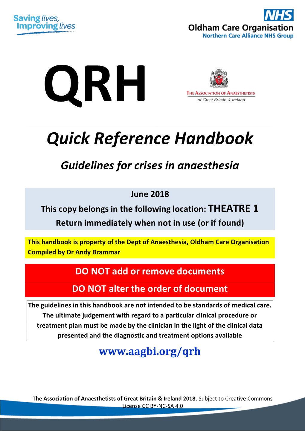 QRH Adults / Paeds