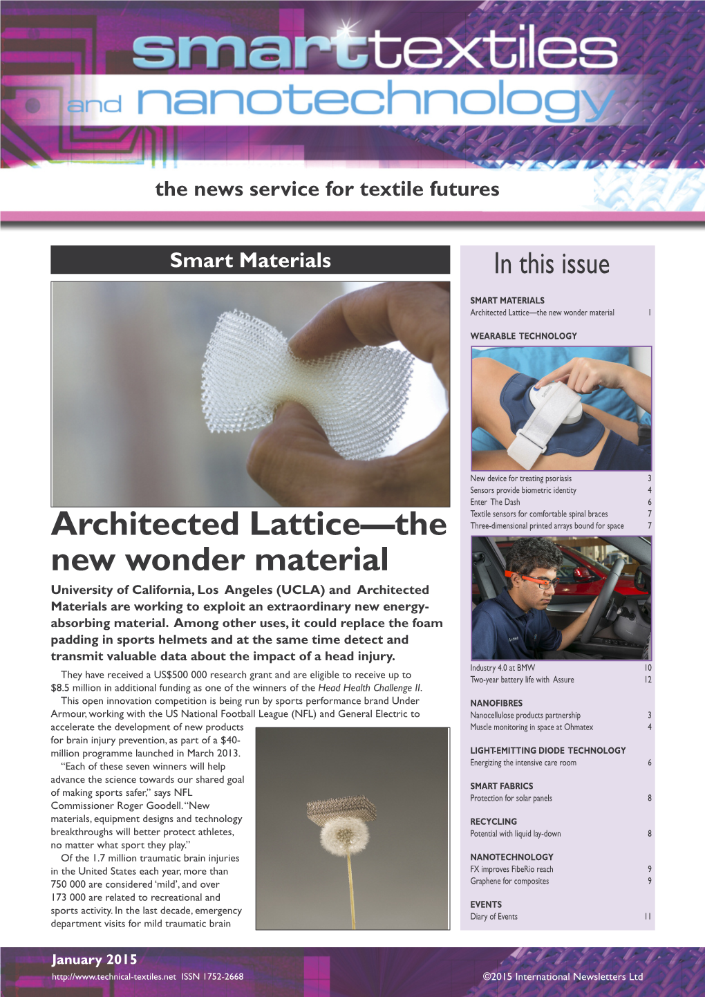 Smart Textiles and Nanotechnology (January 2015)