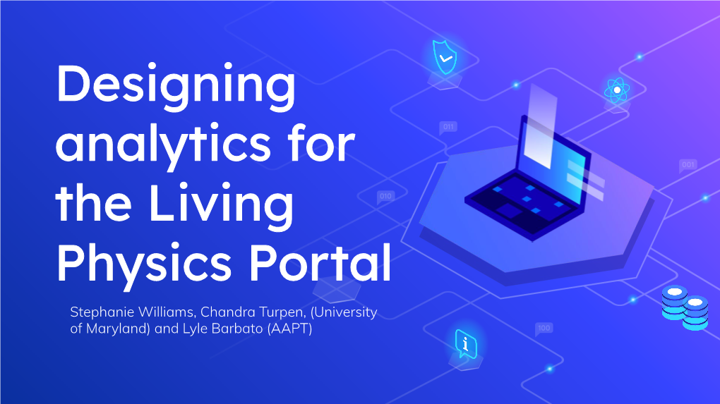Designing Analytics for the Living Physics Portal