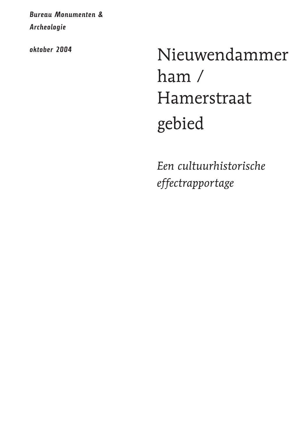CHER Hamerstraat Def 20041022