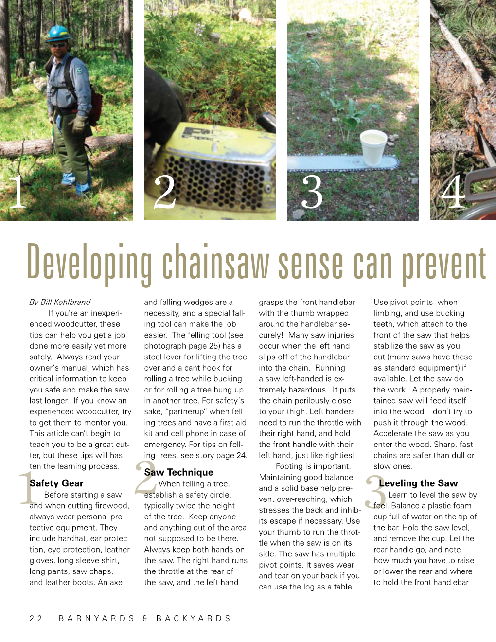 Developing Chainsaw Sense Can Prevent Injuries and Make Wood Cutting Easier