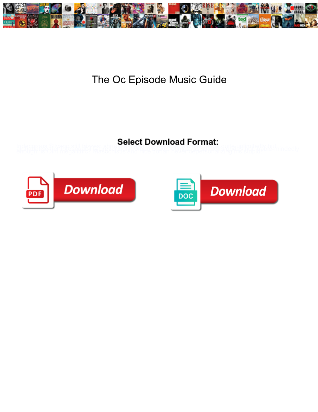 The Oc Episode Music Guide