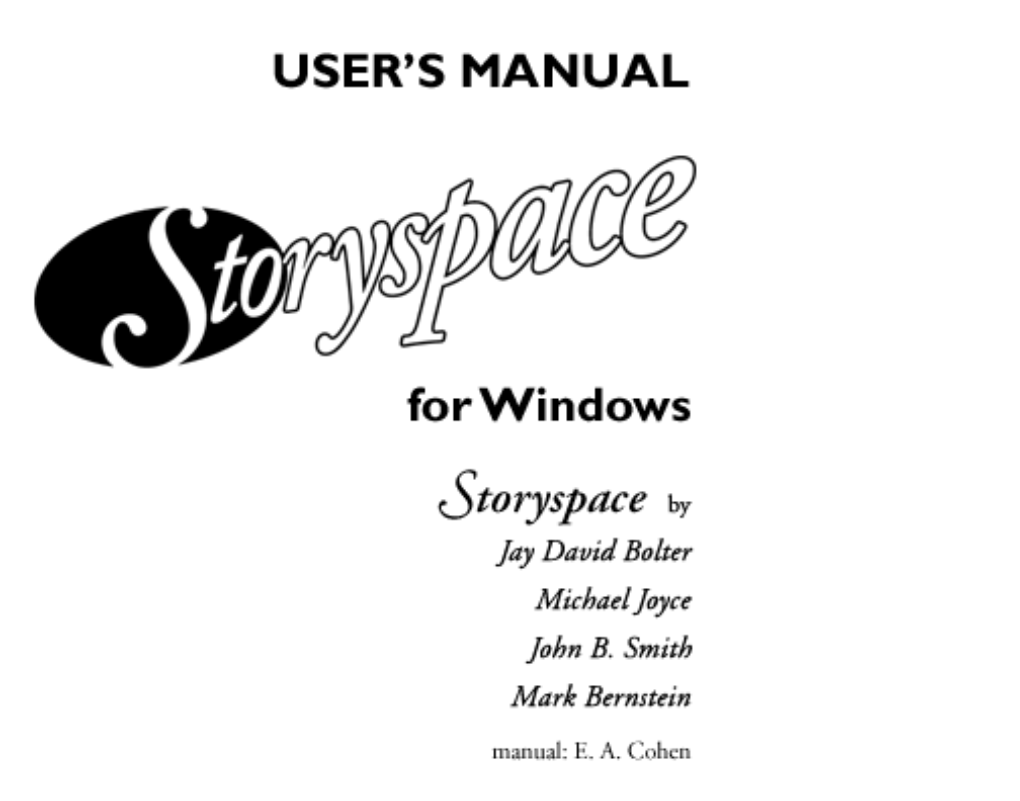 Storyspace for Windows User's Manual