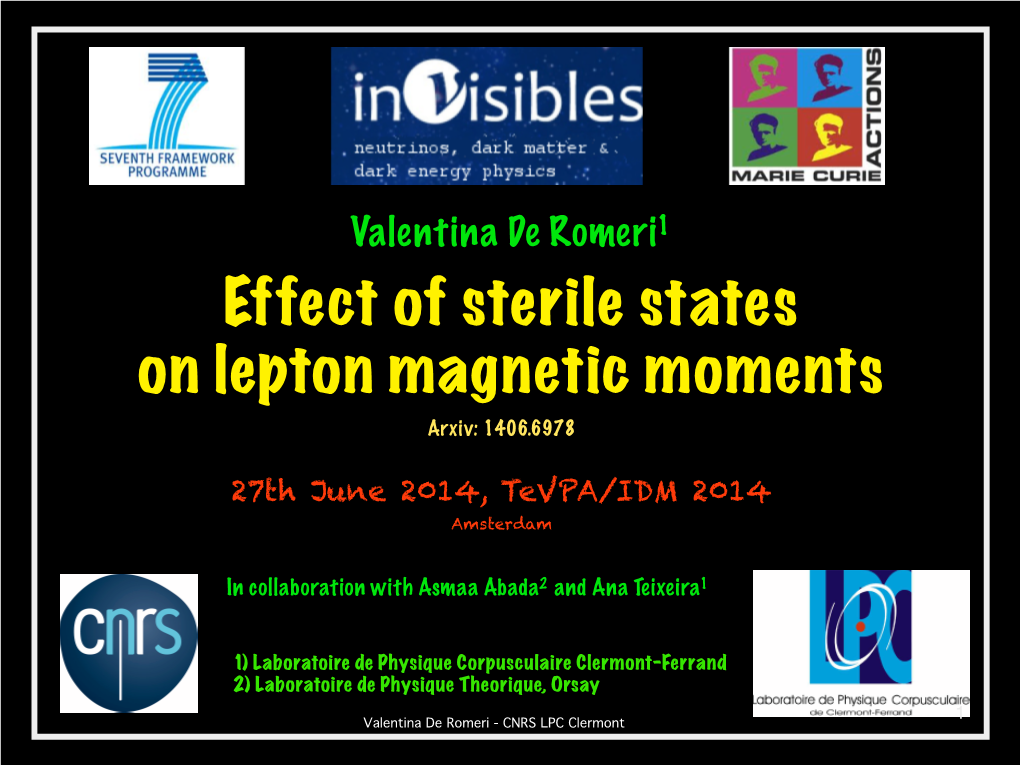 Effect of Sterile States on Lepton Magnetic Moments Arxiv: 1406.6978