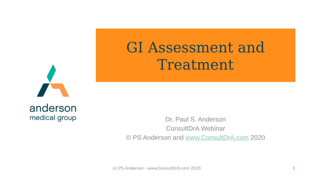 GI Assessment and Treatment