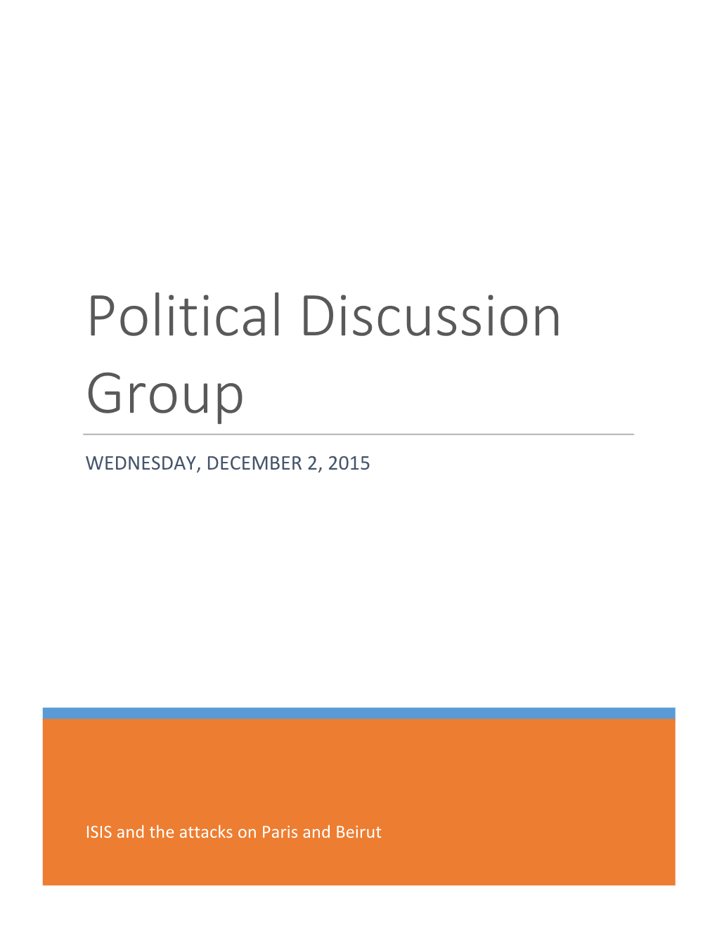 Political Discussion Group
