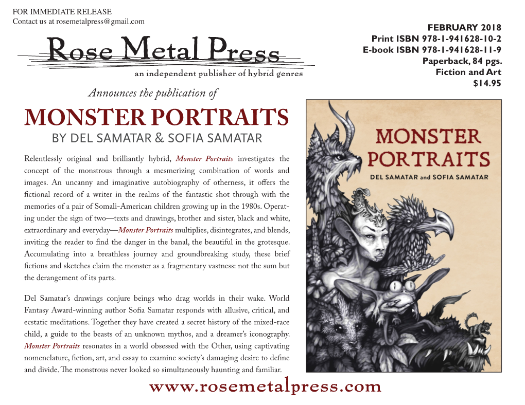 Monster Portraits Investigates the Concept of the Monstrous Through a Mesmerizing Combination of Words and Images