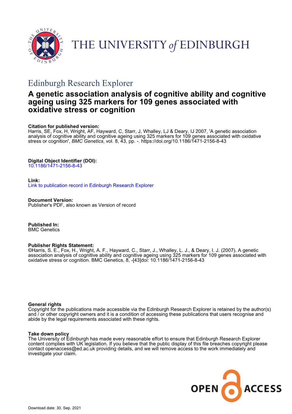 Edinburgh Research Explorer