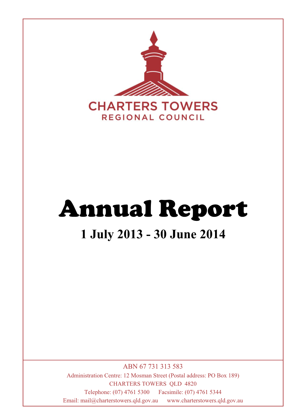 Annual Report 1 July 2013 - 30 June 2014