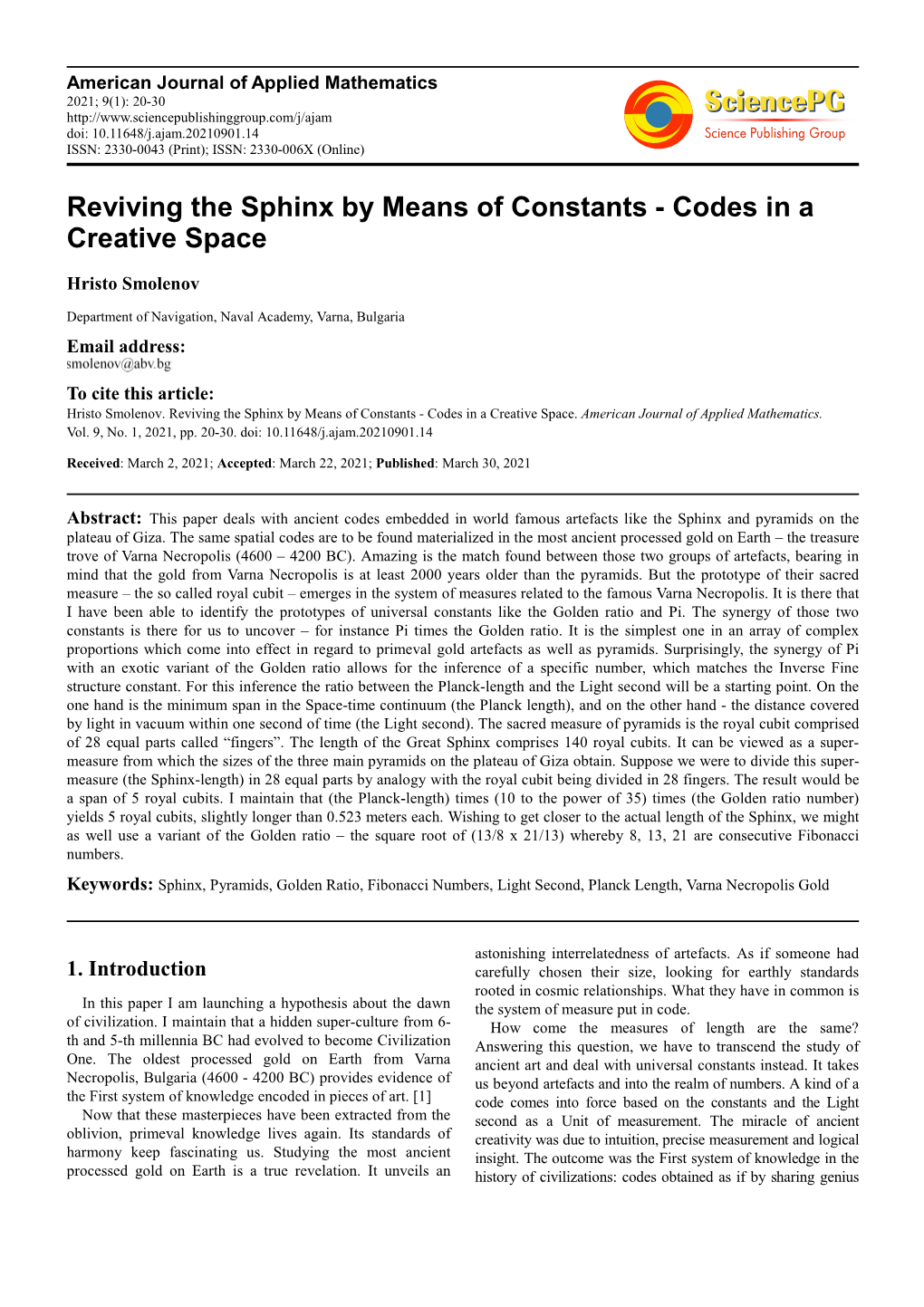 Codes in a Creative Space