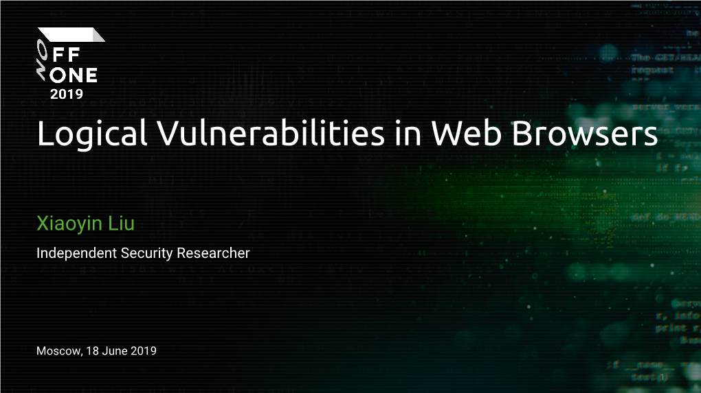 Logical Vulnerabilities in Web Browsers