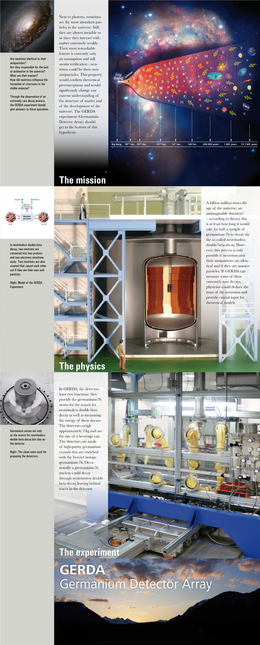 Germanium Detector Array) Should Get to the Bottom of This Hypothesis