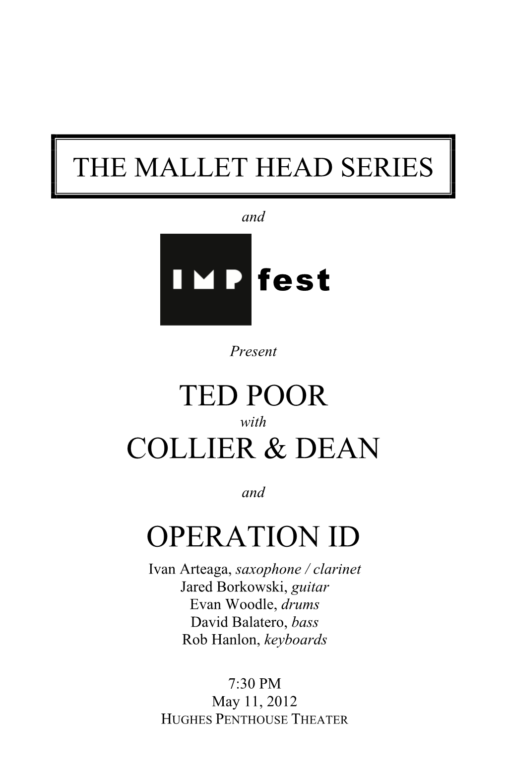 Fest TED POOR COLLIER & DEAN OPERATION ID