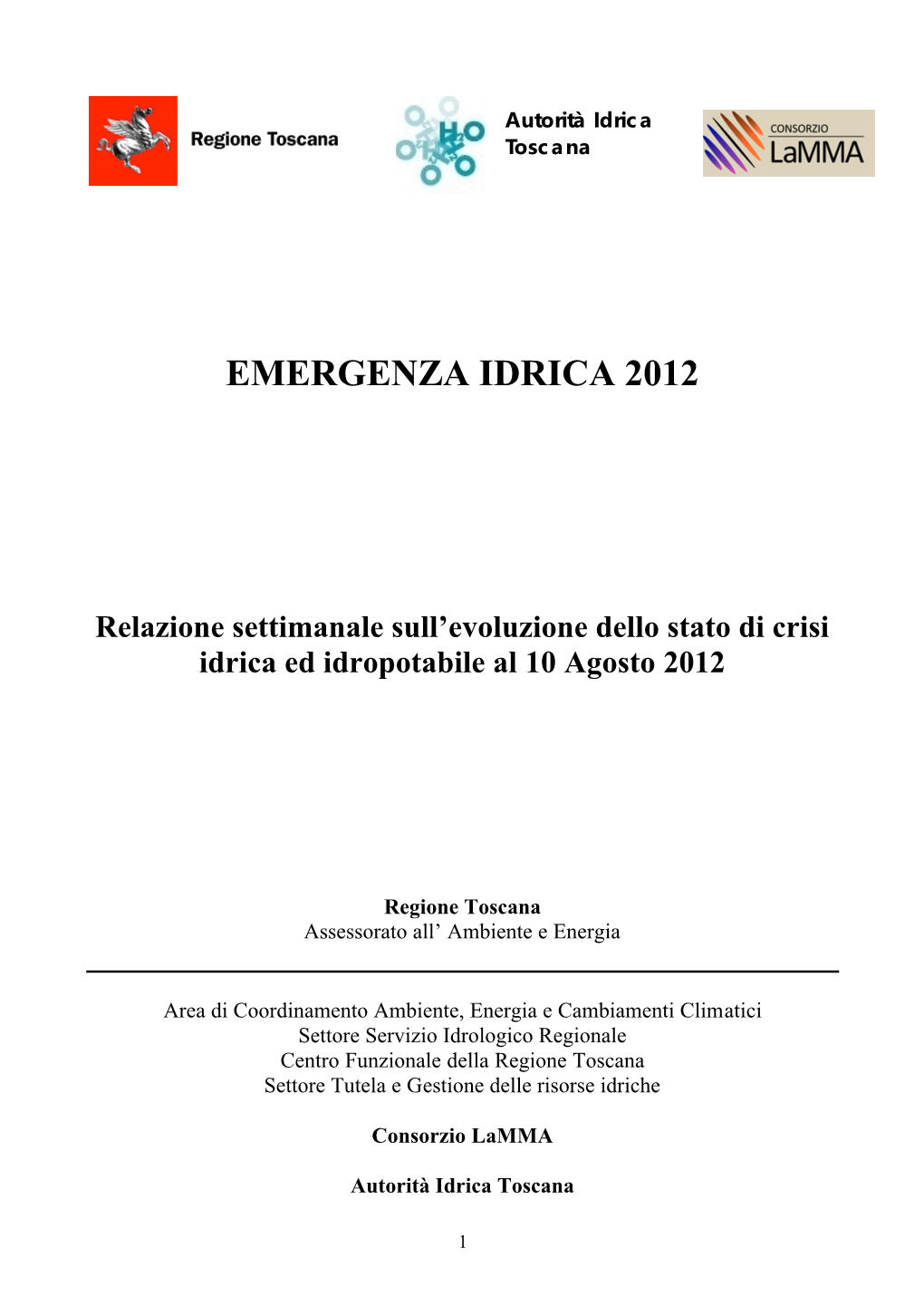 Emergenza Idrica 2012