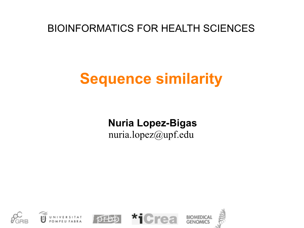 Sequence Similarity