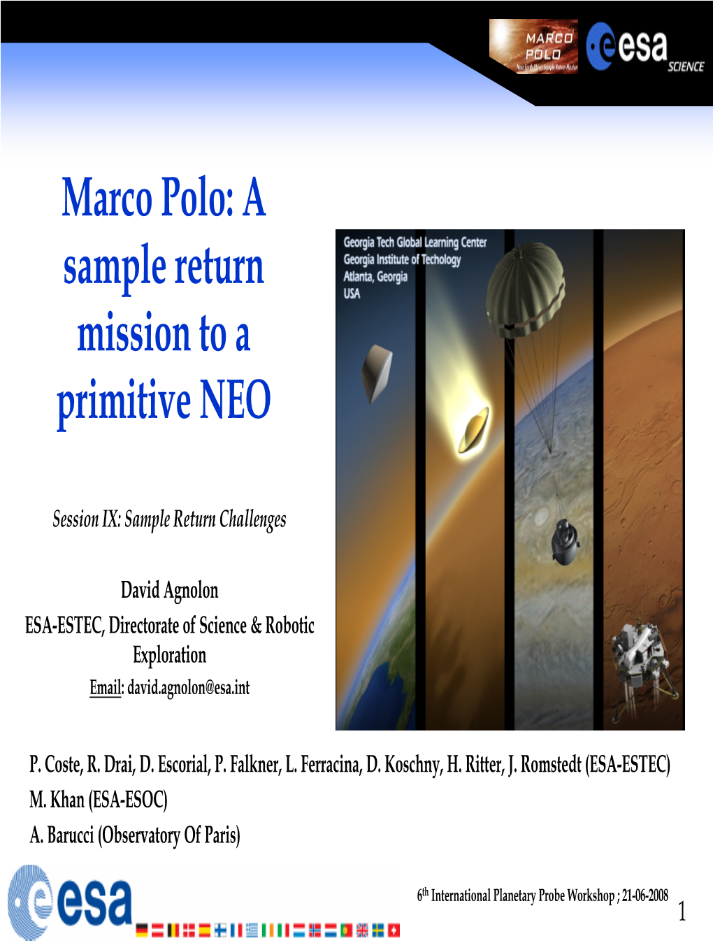 Marco Polo: a Sample Return Mission to a Primitive NEO