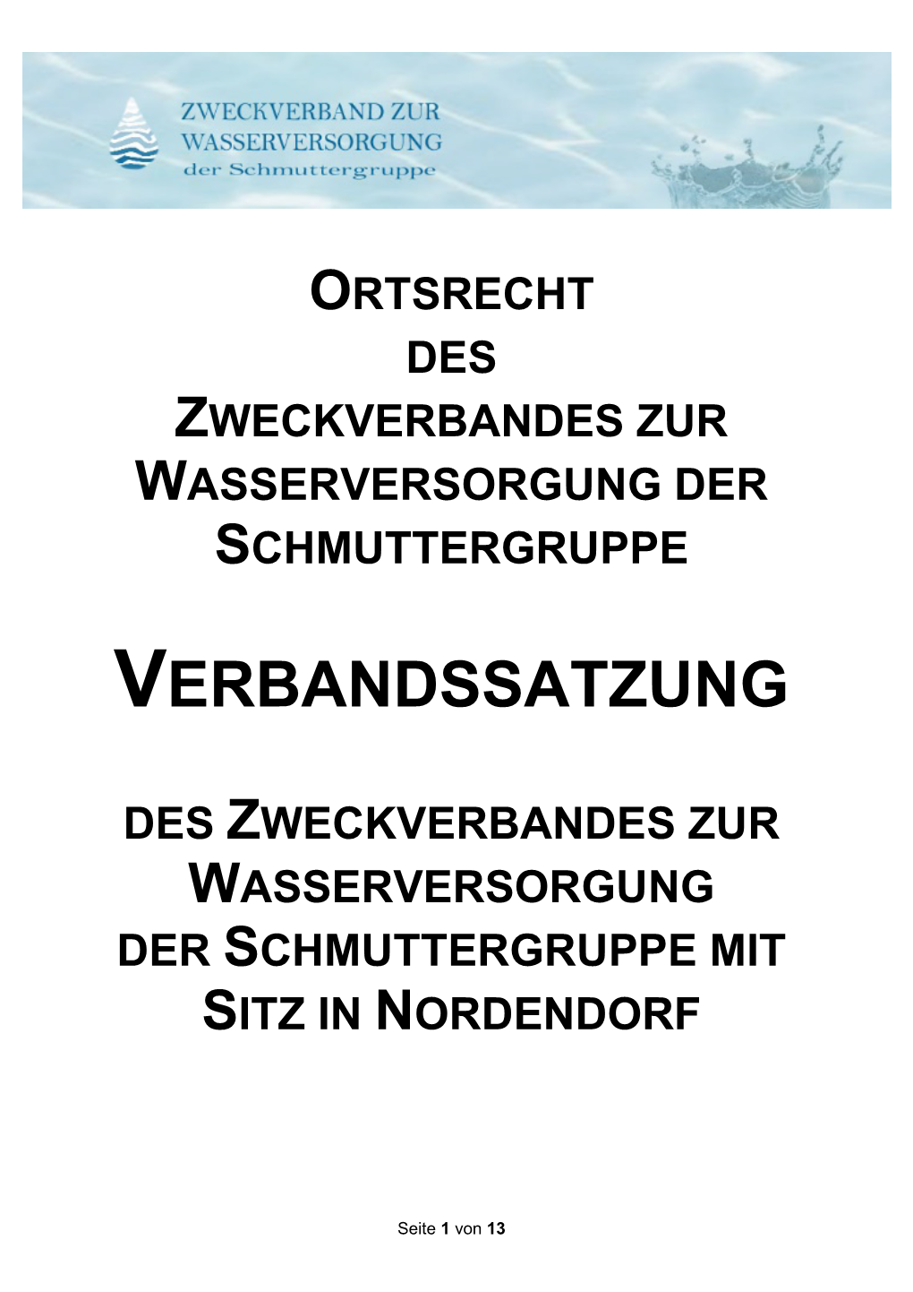 Verbandssatzung