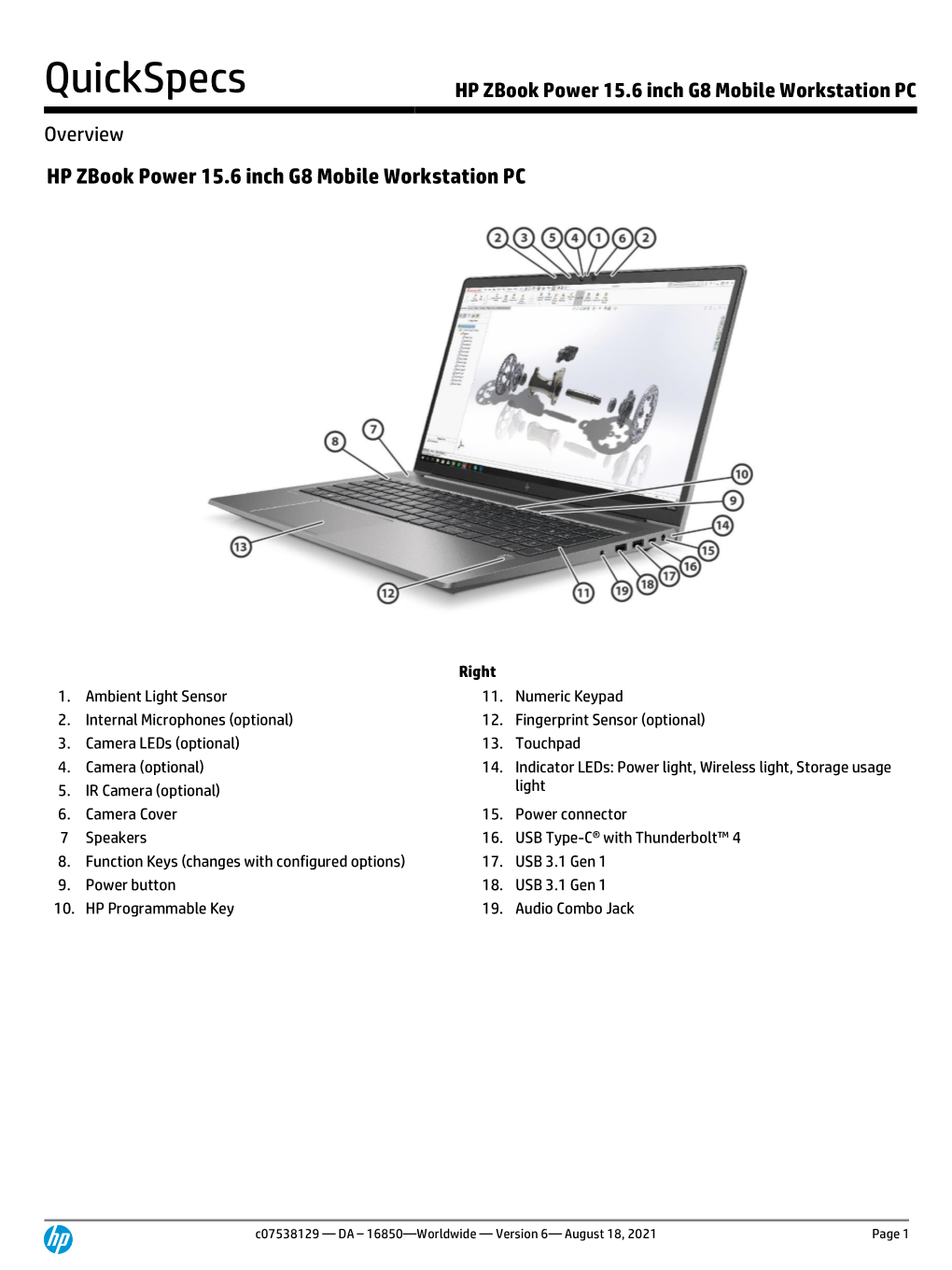 HP Zbook Power G8 Mobile Workstation