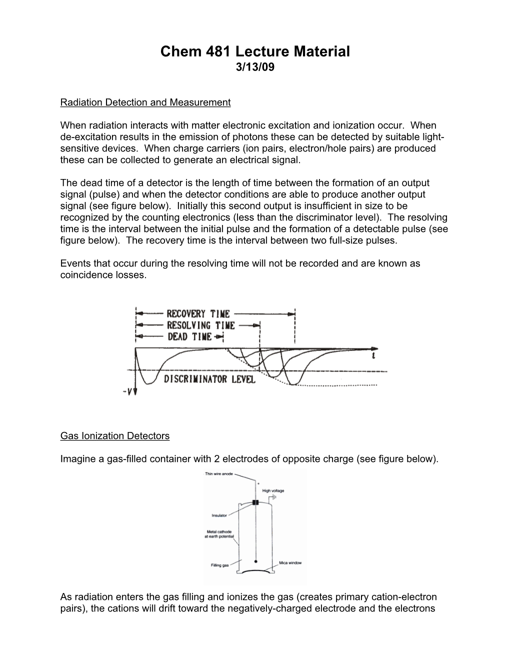 Chem 481 Lecture Material 3/13/09