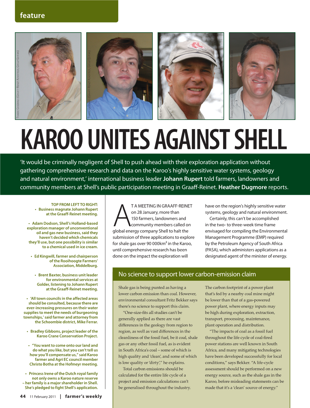 Karoo Unites Against Shell
