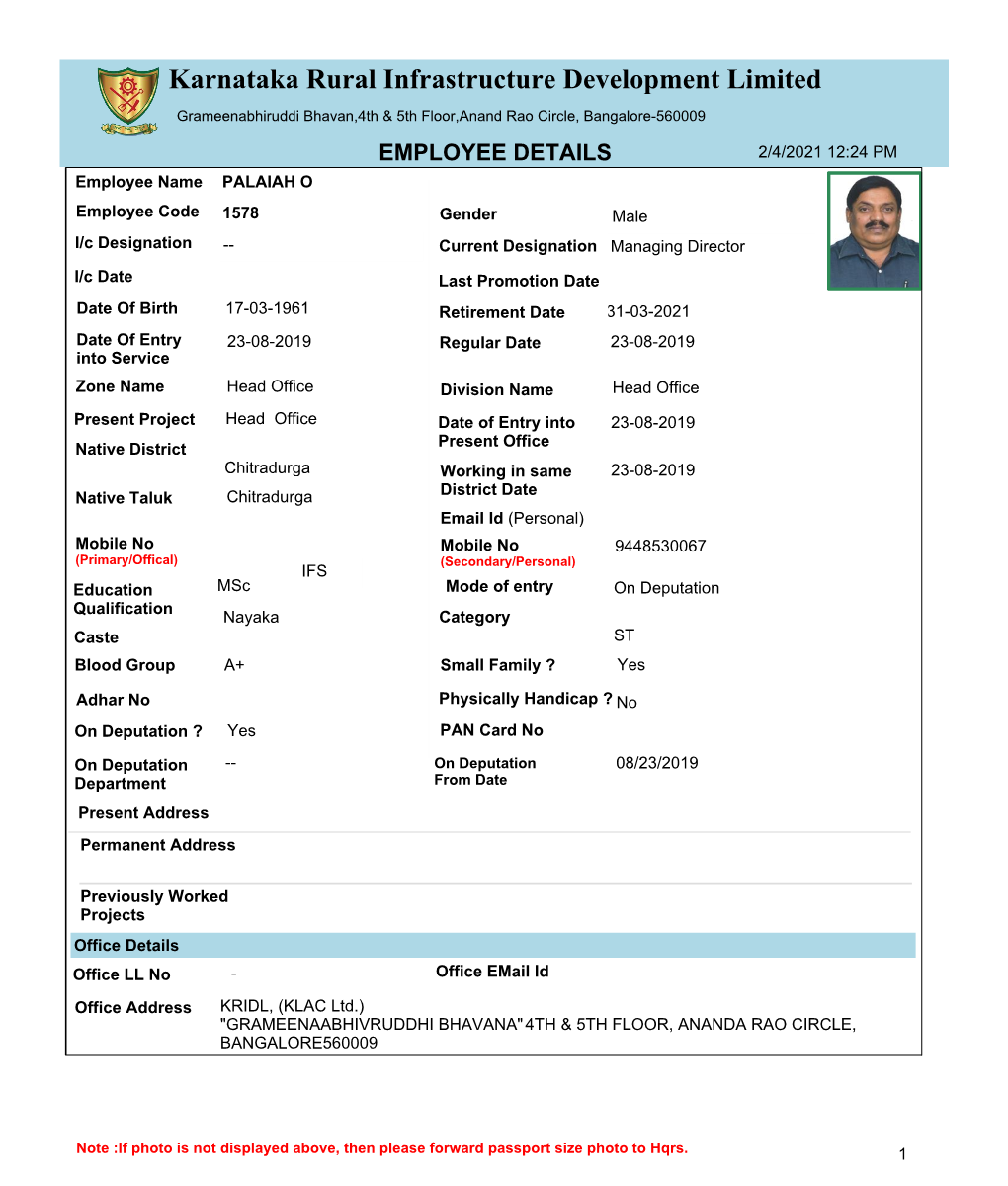 Karnataka Rural Infrastructure Development Limited