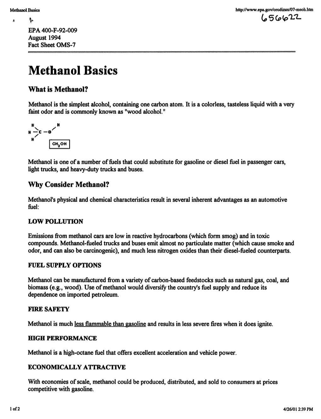 Methanol Basics