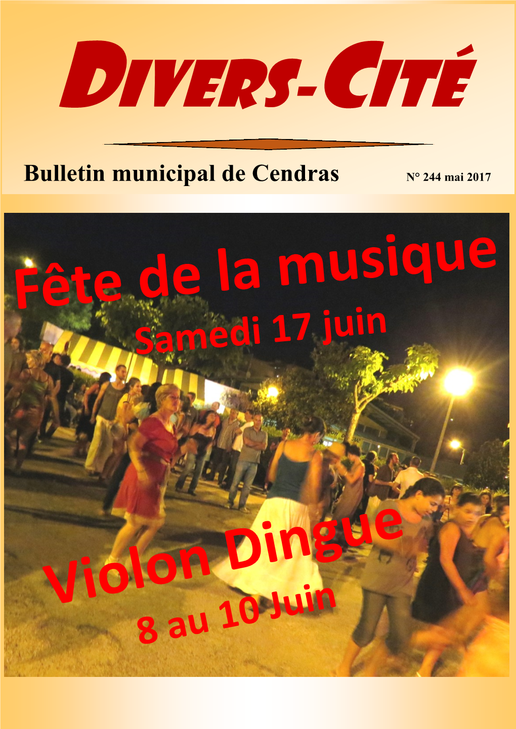 Bulletin Municipal De Cendras N° 244 Mai 2017