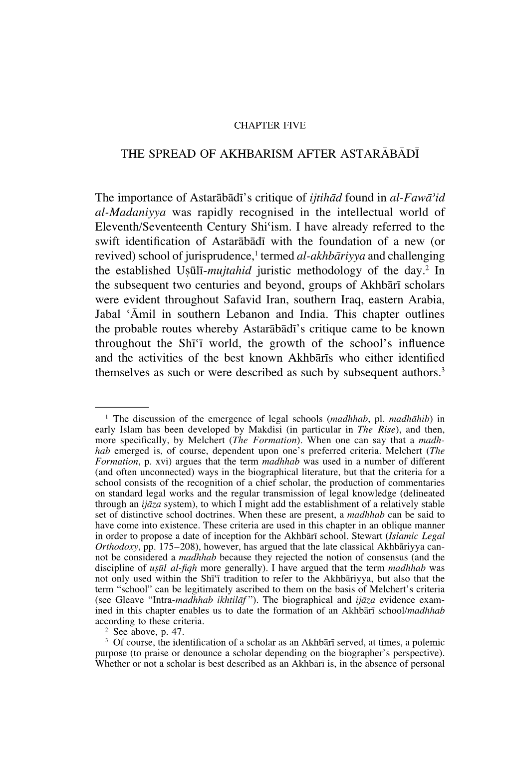 THE SPREAD of AKHBARISM AFTER ASTARÅBÅDÛ The