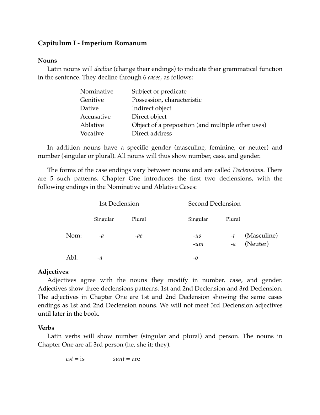 Capitulum I - Imperium Romanum