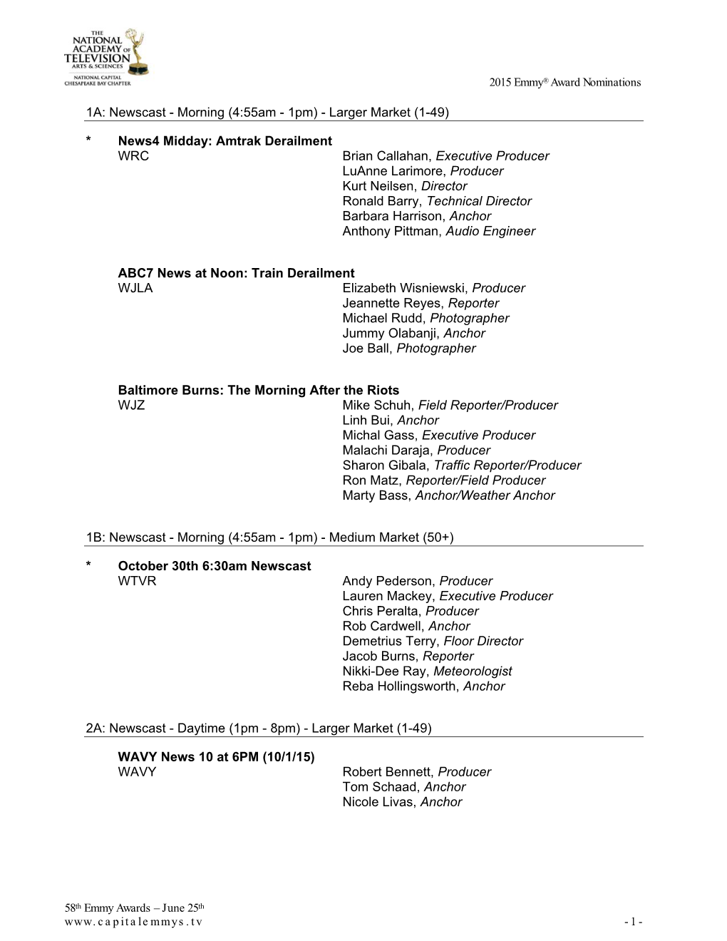 Newscast - Morning (4:55Am - 1Pm) - Larger Market (1-49)