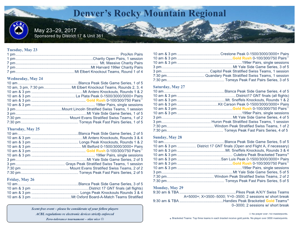 Denver's Rocky Mountain Regional