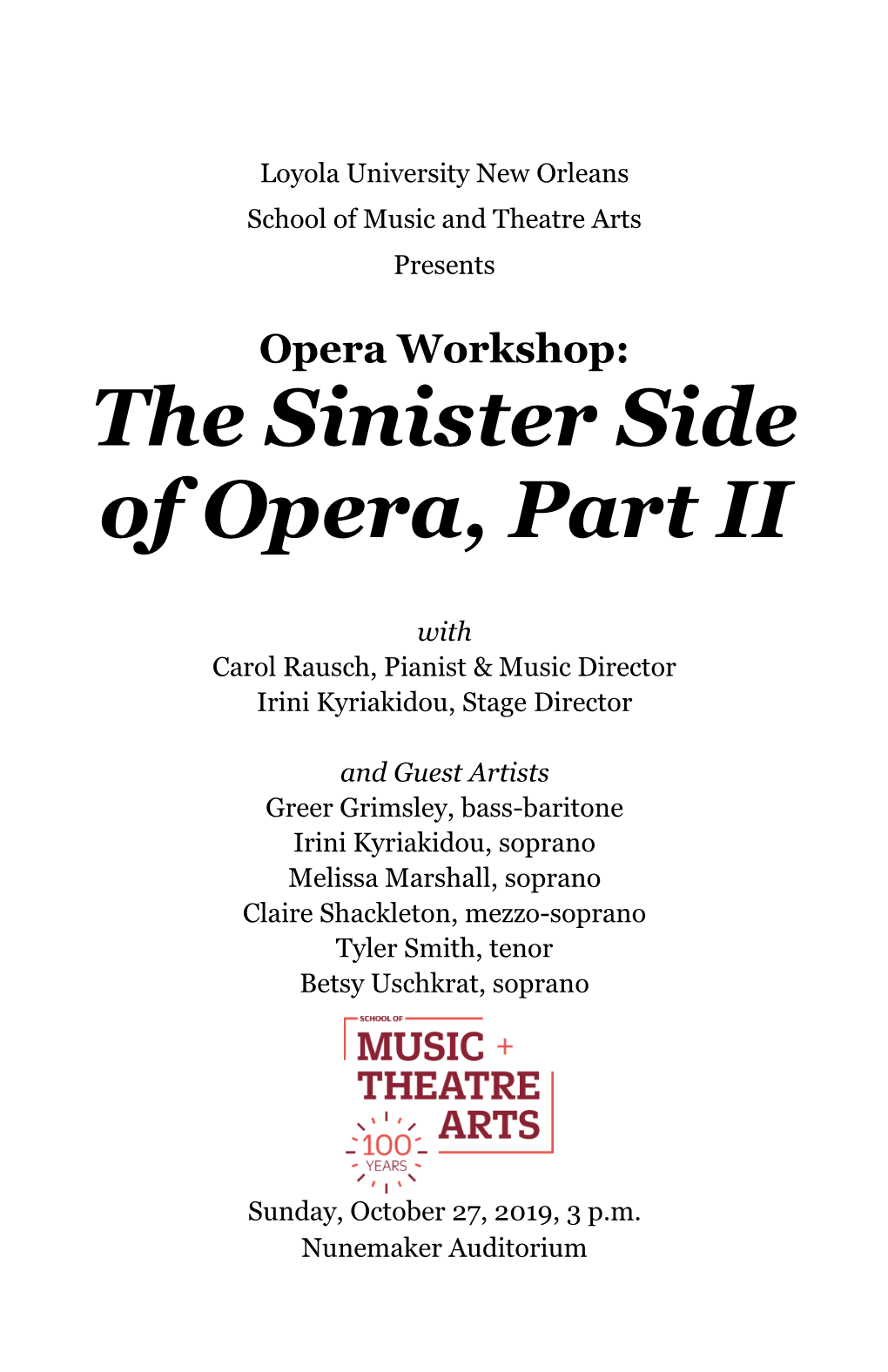 The Sinister Side of Opera, Part II
