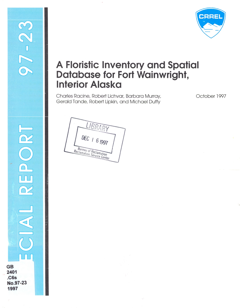 A Floristic Inventory and Spatial Database for Fort Wainwright