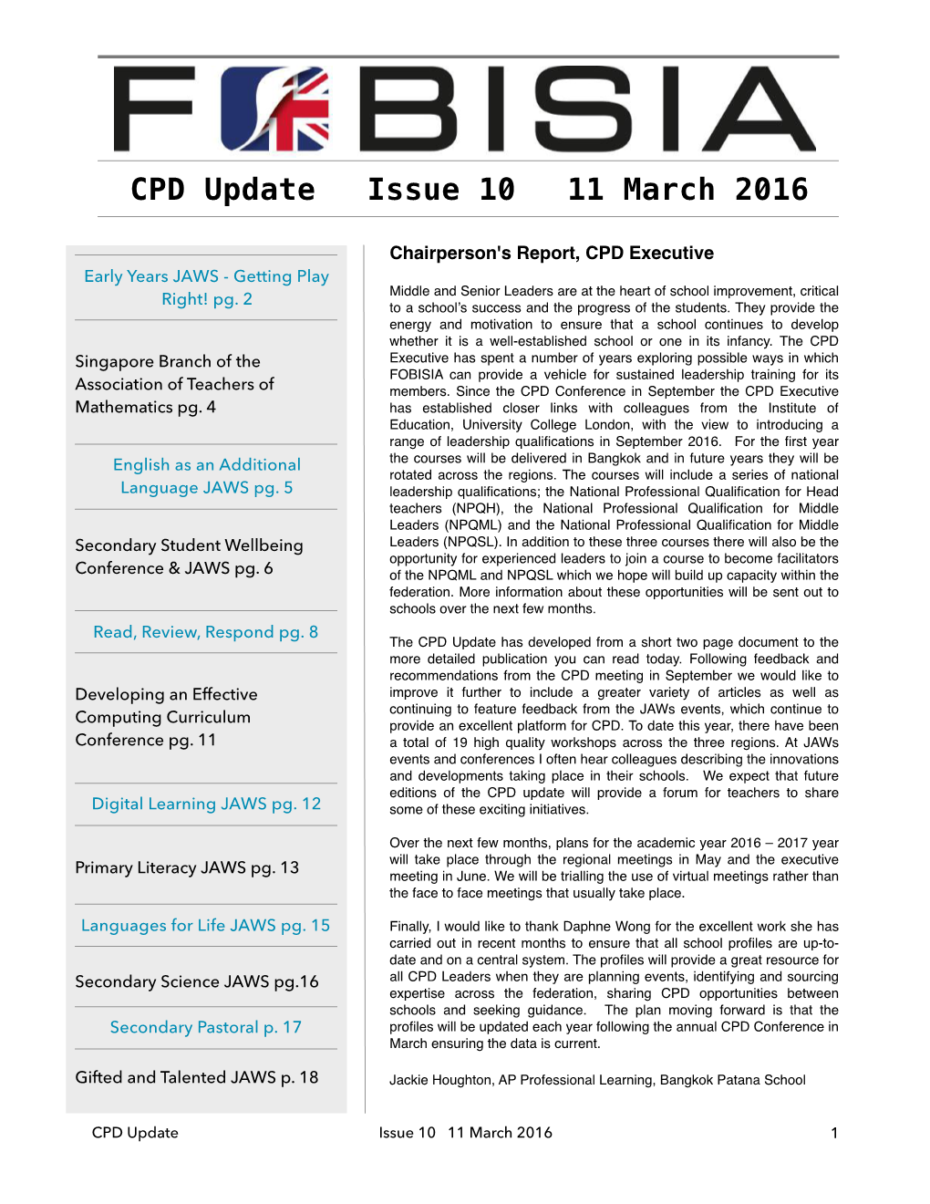 CPD Update Issue 10 11 March 2016