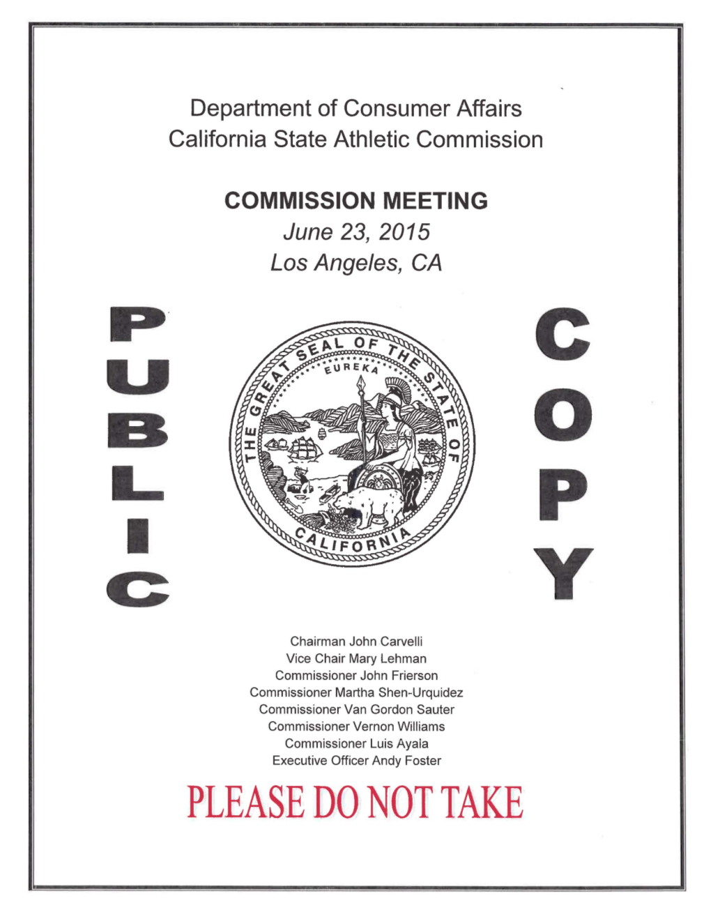 CSAC Commission Meeting June 23, 2015