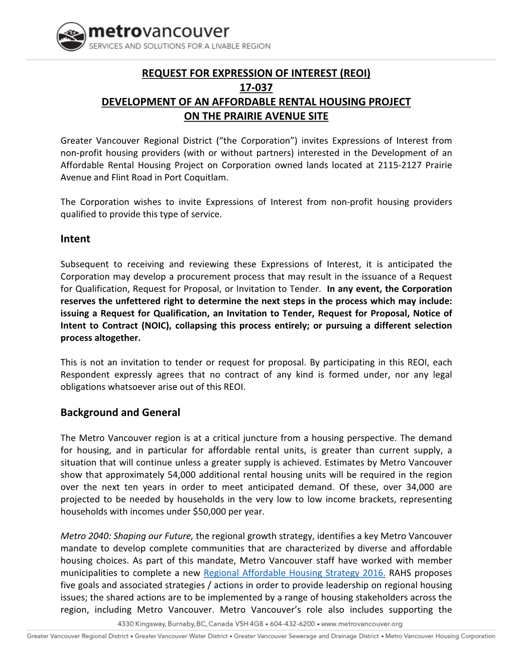 17-037 Development of an Affordable Rental Housing Project on the Prairie Avenue Site