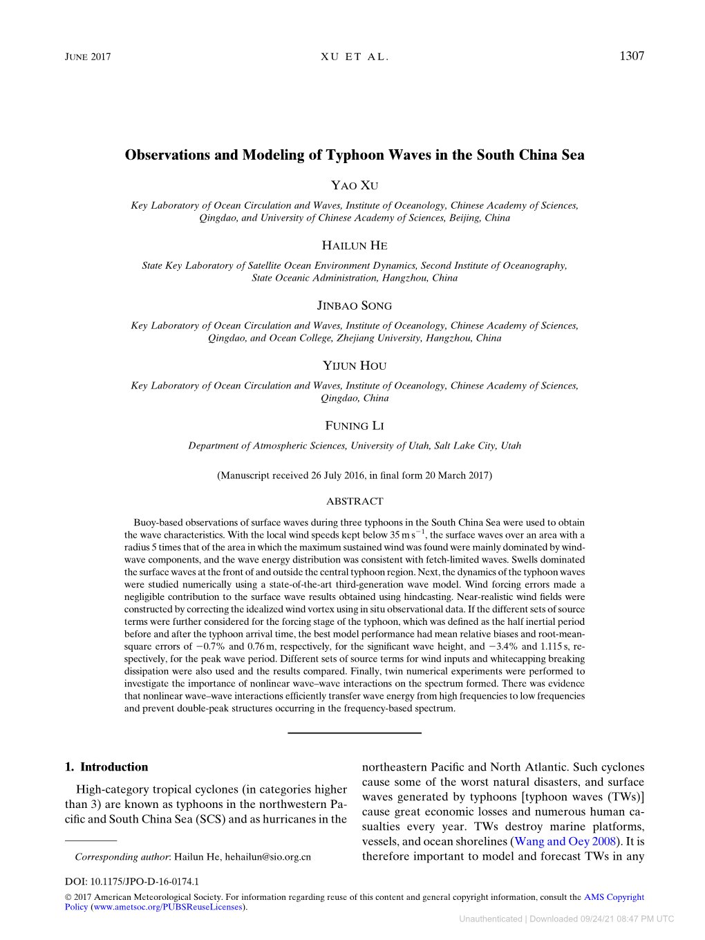 Observations and Modeling of Typhoon Waves in the South China Sea