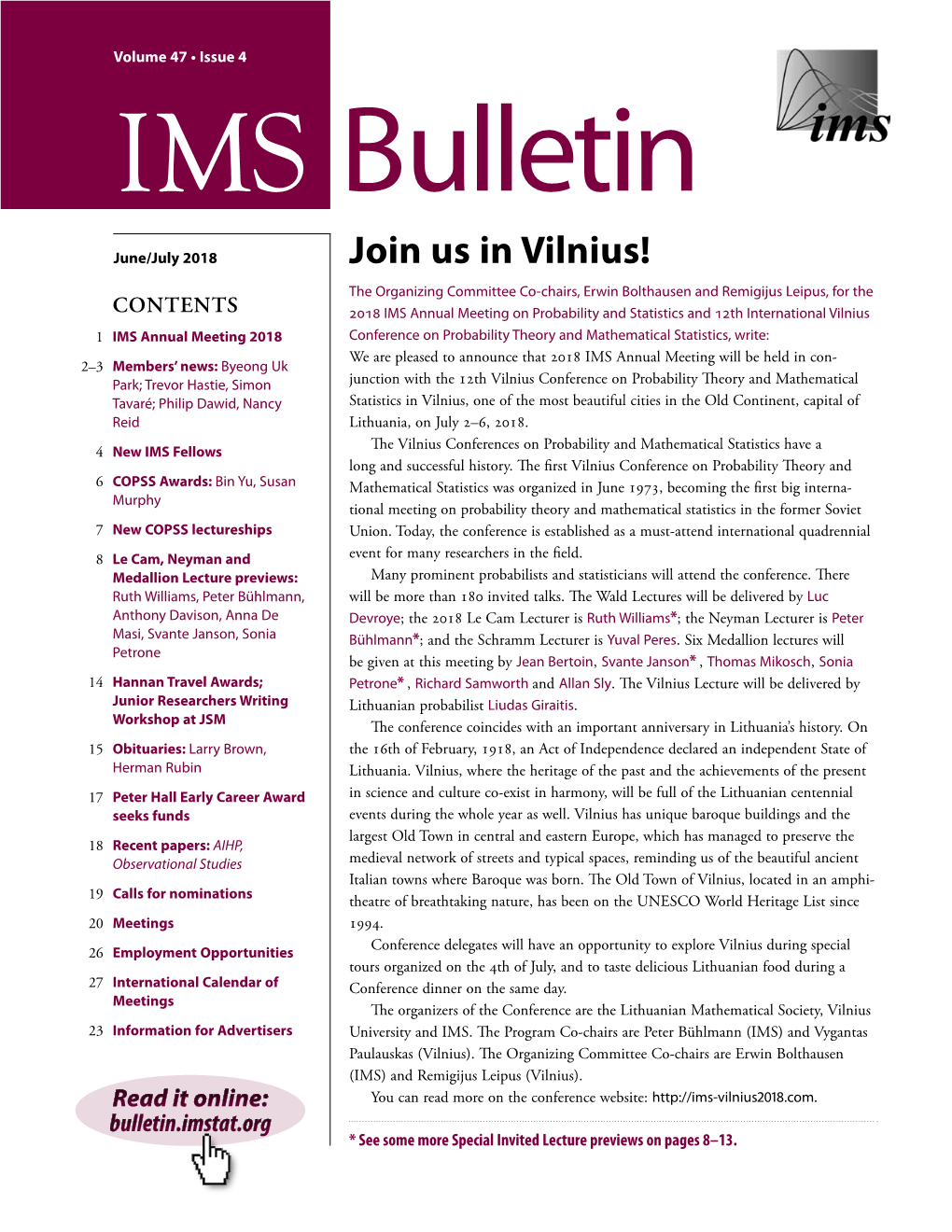 IMS Bulletin