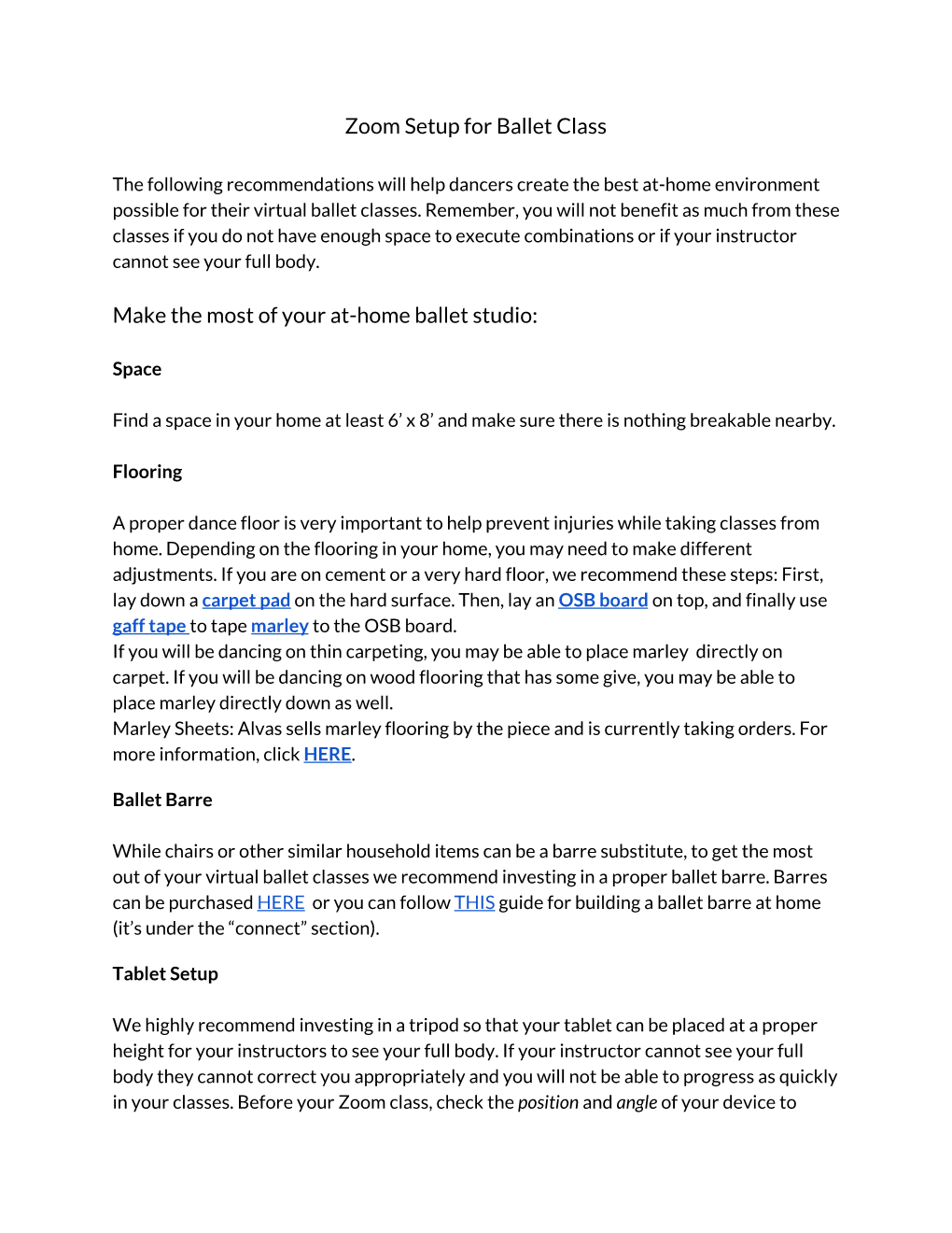 Zoom Setup for Ballet Class Make the Most of Your At