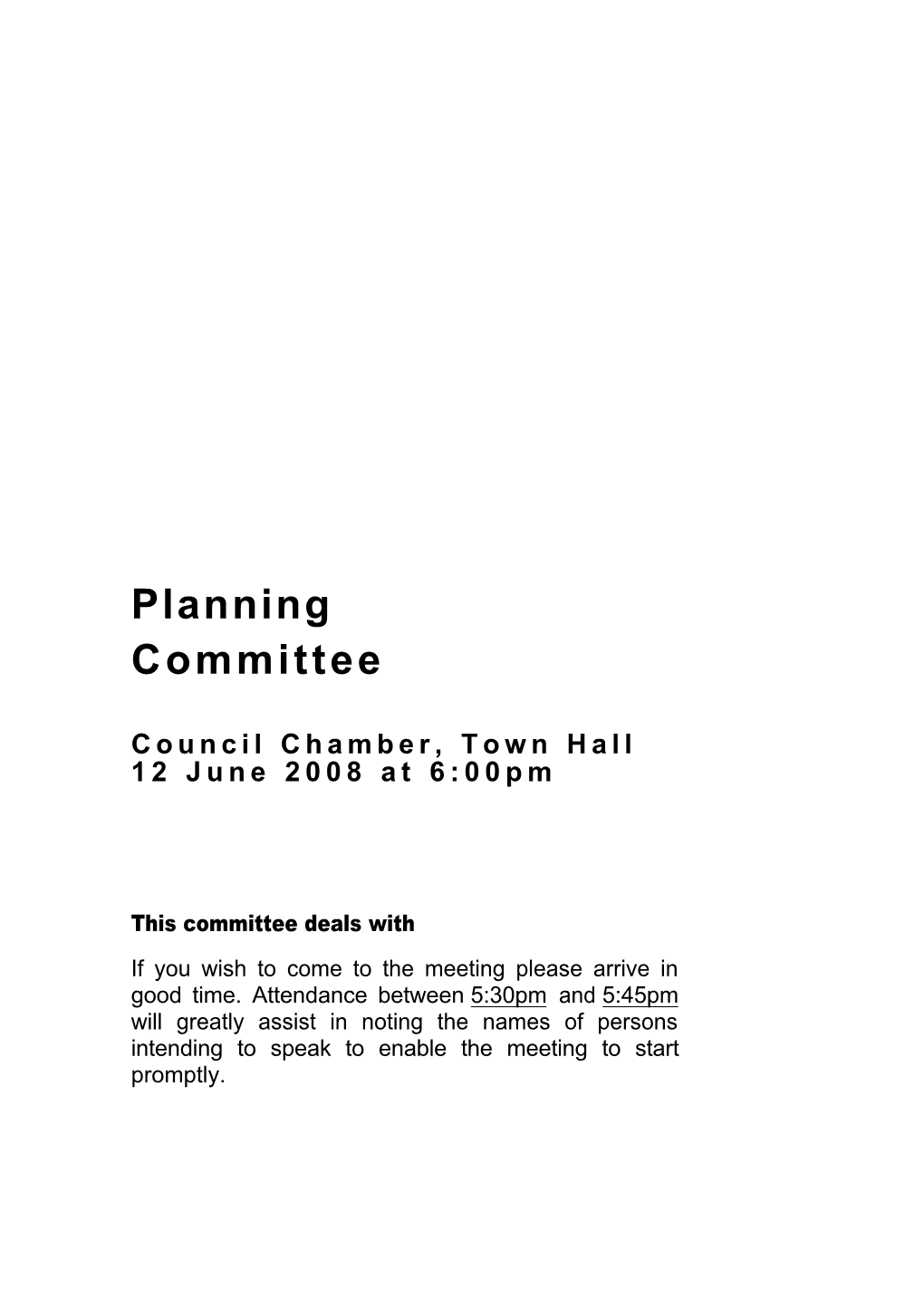 Planning Committee