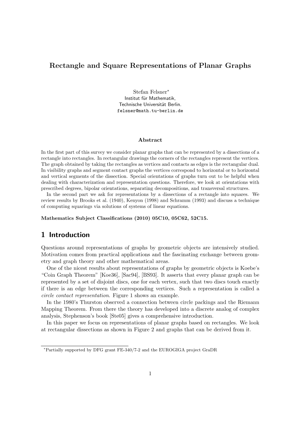 Rectangle and Square Representations of Planar Graphs