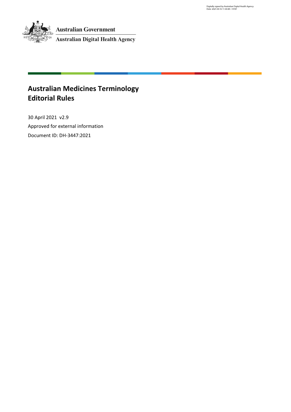 Australian Medicines Terminology Editorial Rules