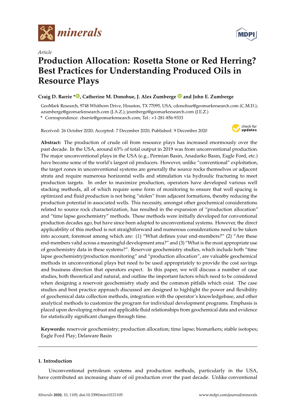Production Allocation: Rosetta Stone Or Red Herring? Best Practices for Understanding Produced Oils in Resource Plays