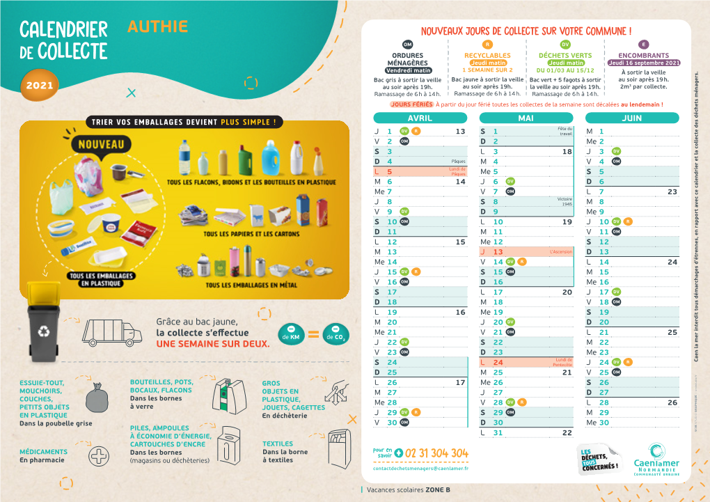 Authie Nouveaux Jours De Collecte Sur Votre Commune !