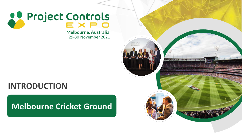 Melbourne Cricket Ground INTRODUCTION