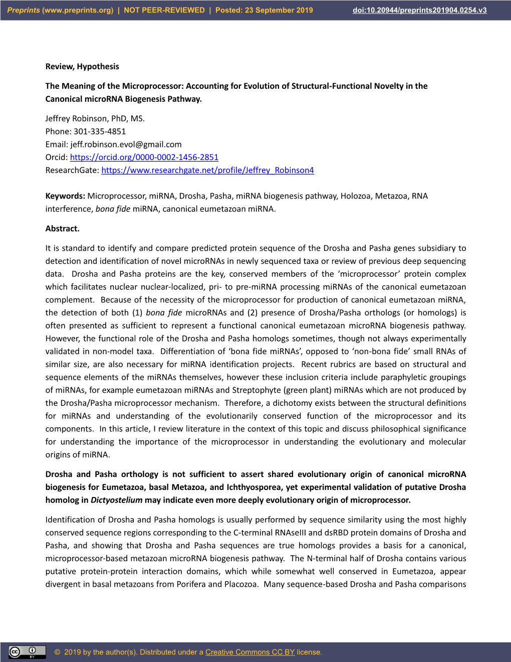 Review, Hypothesis the Meaning of the Microprocessor