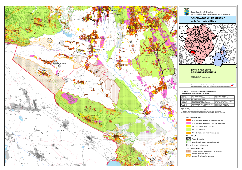 OSSERVATORIO URBANISTICO Della Provincia Di Biella