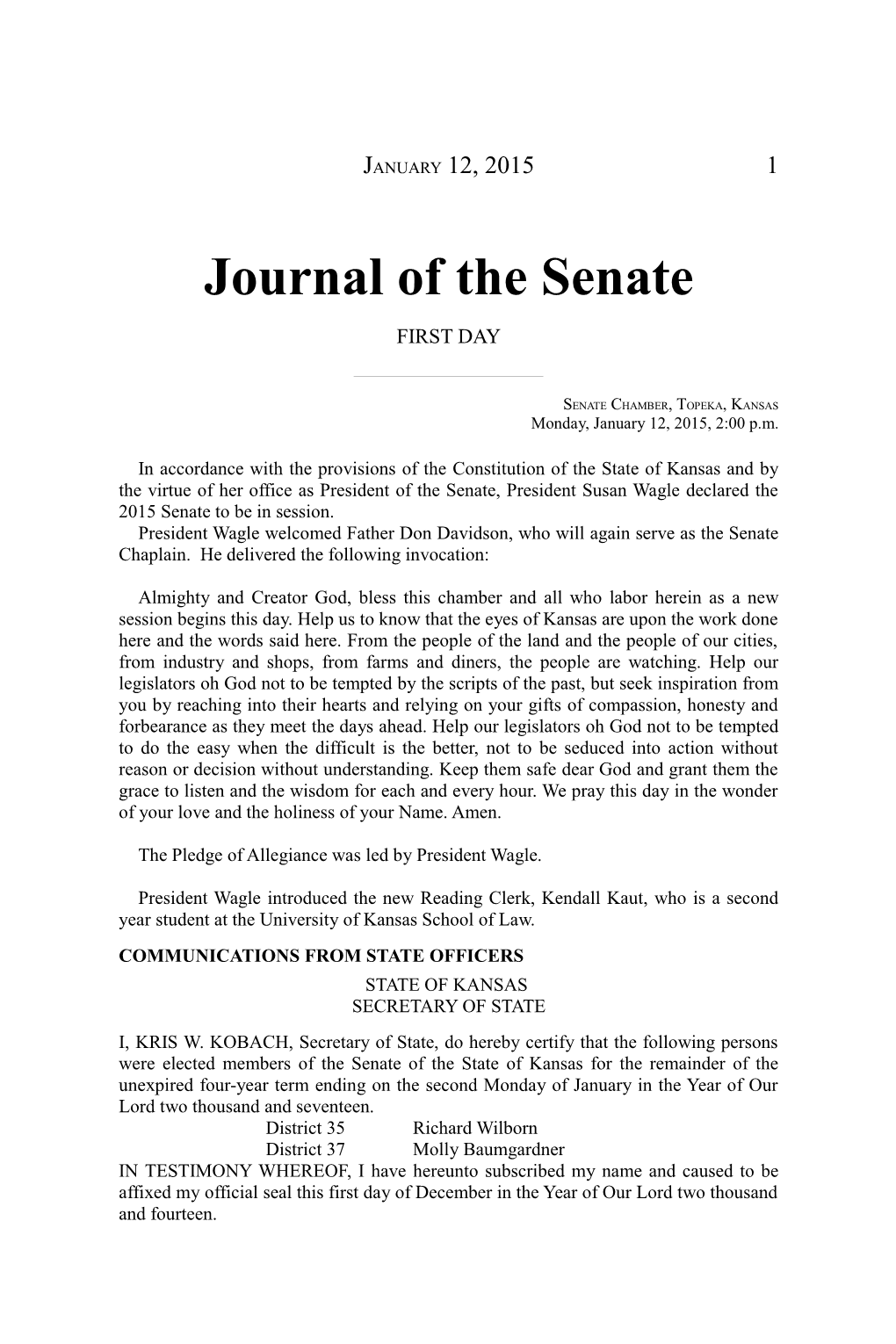 Journal of the Senate