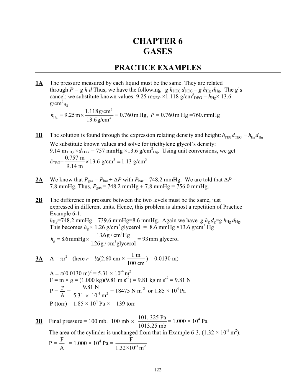 Chapter 6 Gases