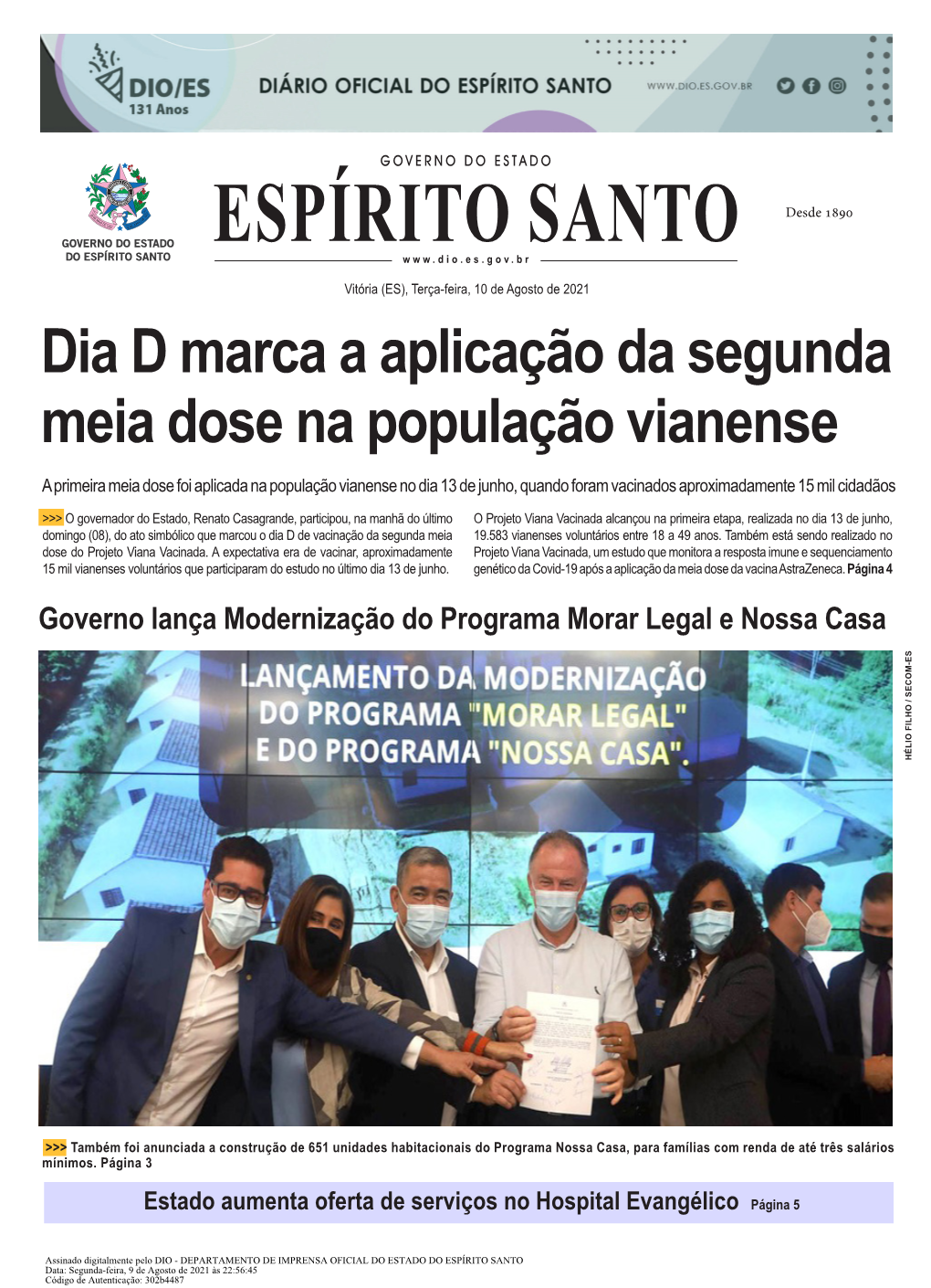 ESPÍRITO SANTO 2 Vitória (ES), Terça-Feira, 10 De Agosto De 2021